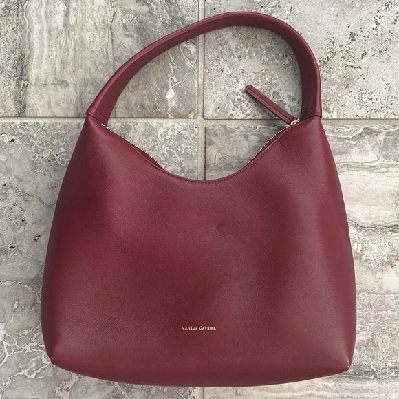 NEW Mansur Gavriel Small Soft Candy Shoulder Bag in Burgundy, Quiet Luxury! - Picture 6 of 15